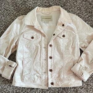 Anthropologie Pilcro Light Pink Suede Jean Jacket